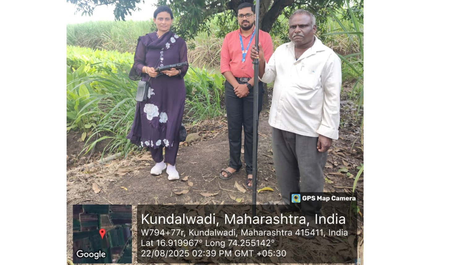 मोजणी कामाची तपासणी - मौजे ुंडलवाडी