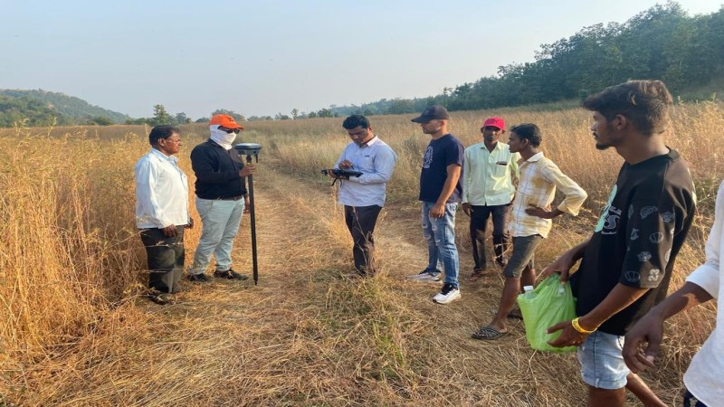  Measurement by rover machine at village Shirol Tal. Shahapur
