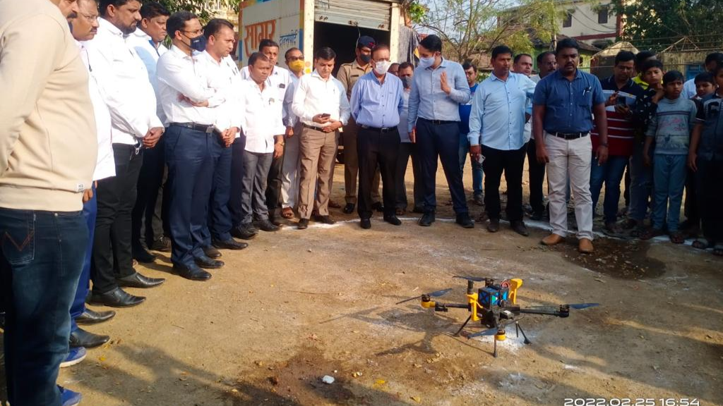 Drone flying in presence of Hon. Collector, Thane Shri. Rajesh Narvekar Sir